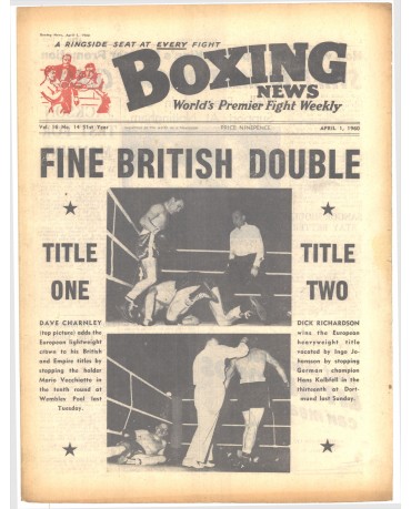 Boxing News magazine 1.4.1960 Download pdf