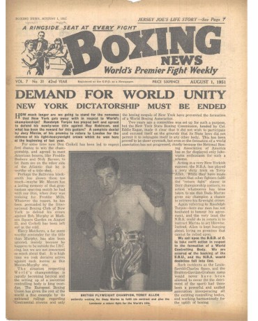 Boxing News magazin 1.8.1951 Download pdf