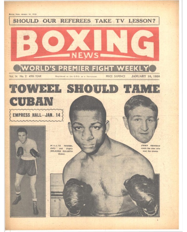 Boxing News magazine 10.1.1958 Download pdf