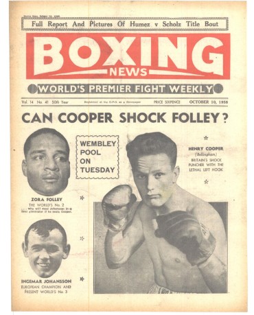 Boxing News magazine 10.10.1958 Download pdf