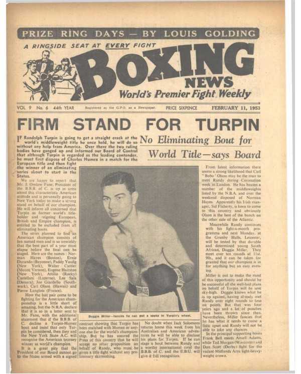 Boxing News magazin 11.2.1953 Download pdf