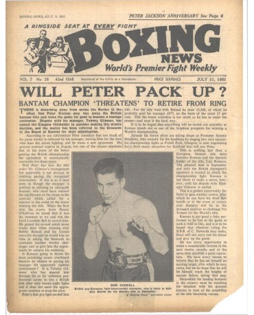 Boxing News magazin 11.7.1951 Download pdf