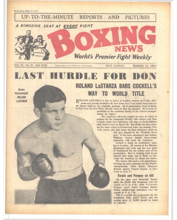 Boxing News magazin 12.3.1954 Download pdf