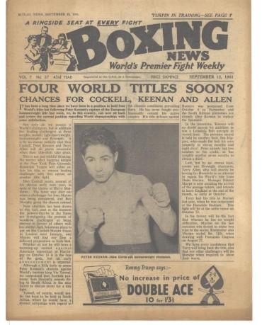 Boxing News magazin 12.9.1951 Download pdf