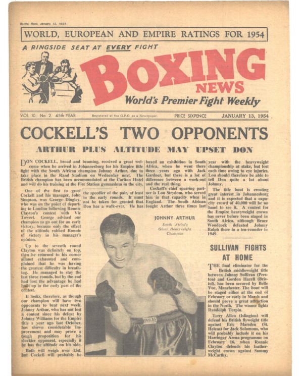 Boxing News magazin 13.1.1954 Download pdf