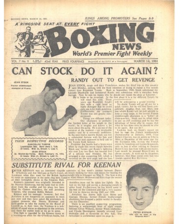 Boxing News magazine 14.3.1951 Download pdf
