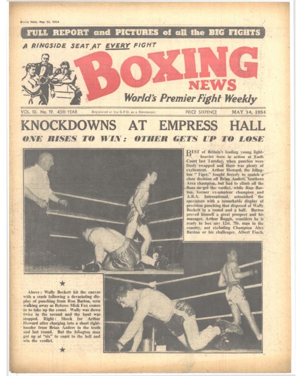 Boxing News magazin 14.5.1954 Download pdf