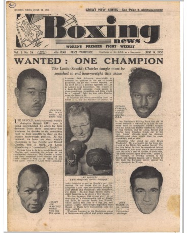 Boxing News magazine 14.6.1950 Download pdf