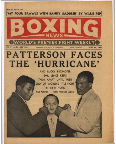 Boxing News magazine 14.6.1957 Download pdf