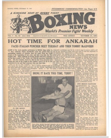Boxing News magazine 17.10.1951 Download pdf