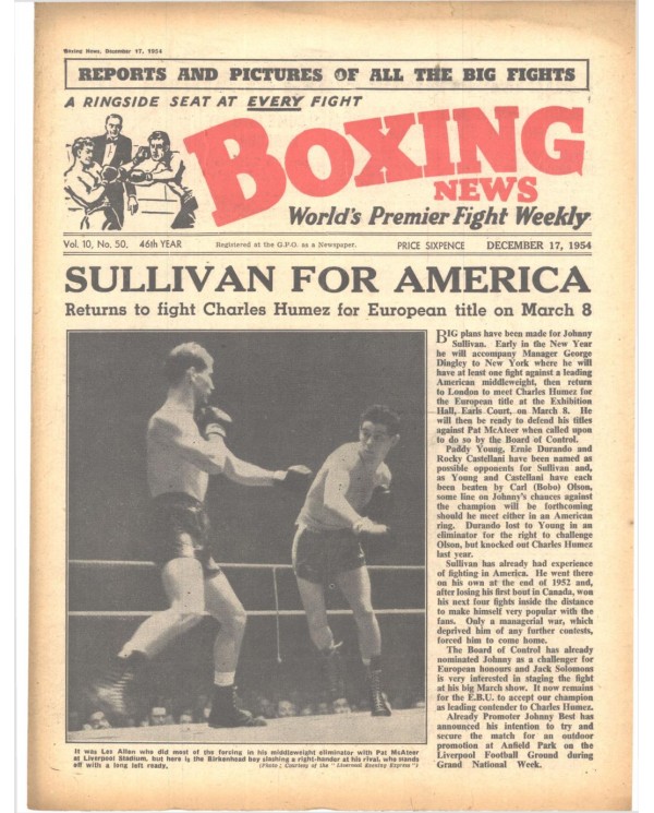 Boxing News magazin 17.12.1954 Download pdf