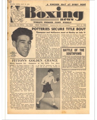 Boxing News magazine 17.5.1950 Download pdf