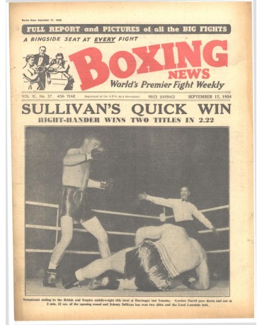 Boxing News magazin 17.9.1954 Download pdf