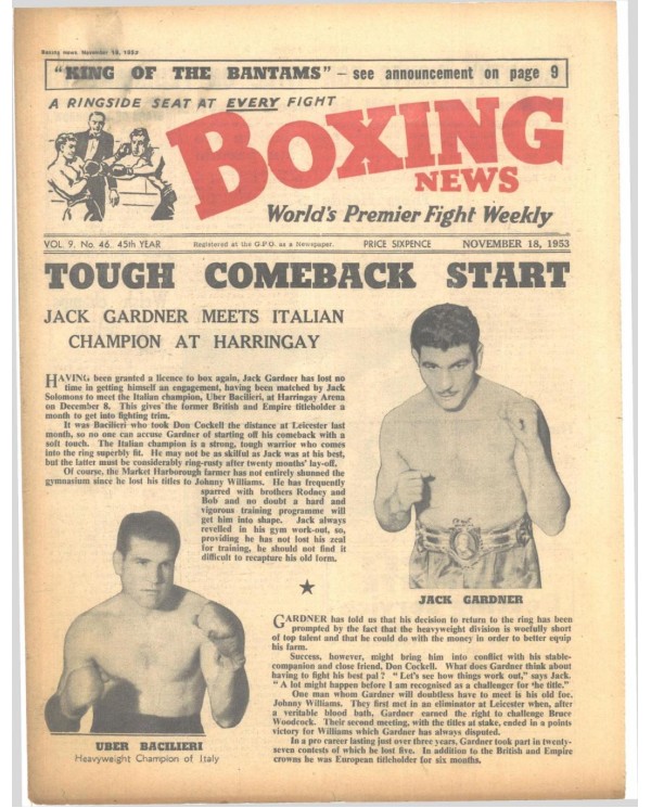 Boxing News magazin 18.11.1953 Download pdf