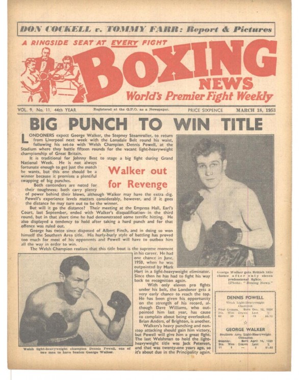 Boxing News magazin 18.3.1953 Download pdf
