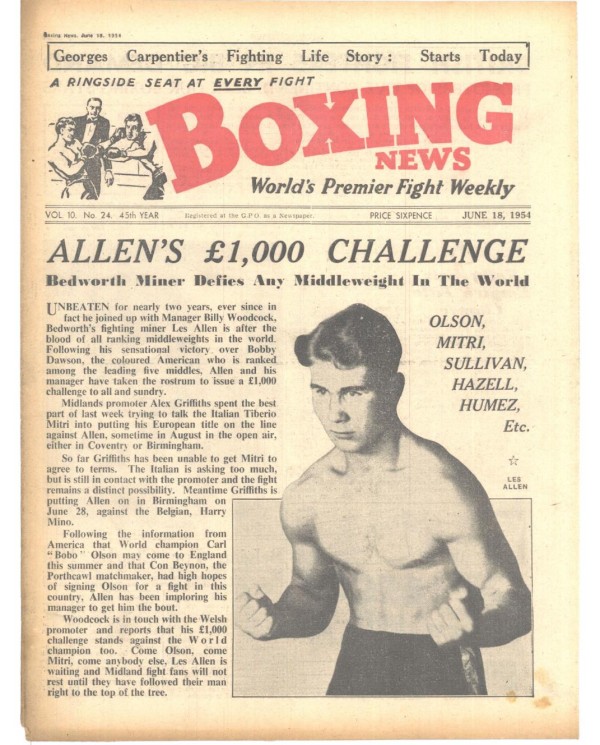 Boxing News magazin 18.6.1954 Download pdf