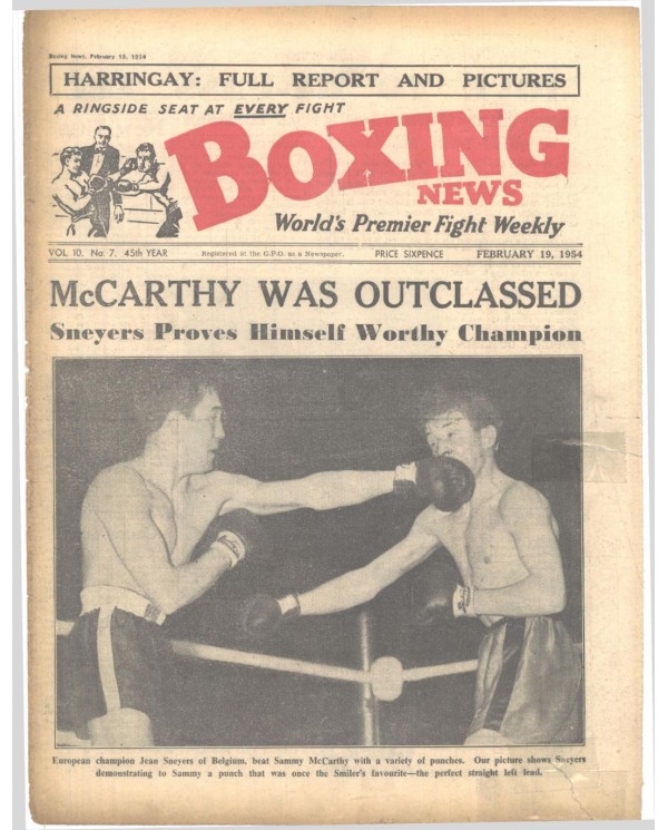 Boxing News magazin 19.2.1954 Download pdf