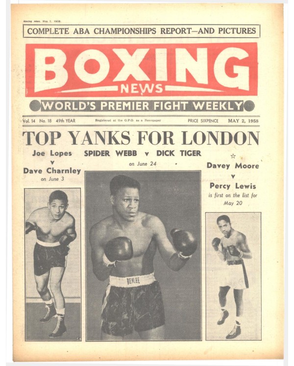 Boxing News magazin 2.5.1958 Download pdf