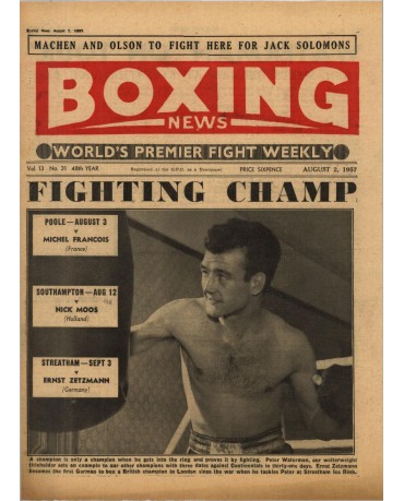 Boxing News magazine 2.8.1957 Download pdf