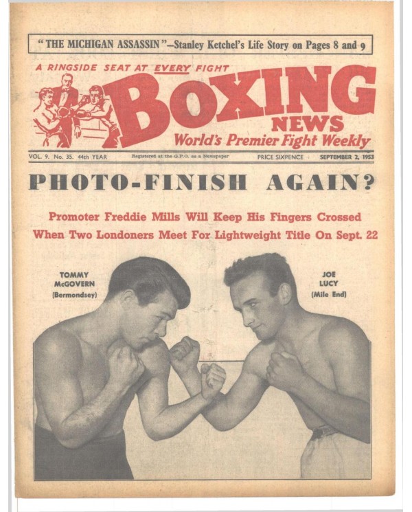 Boxing News magazin 2.9.1953 Download pdf