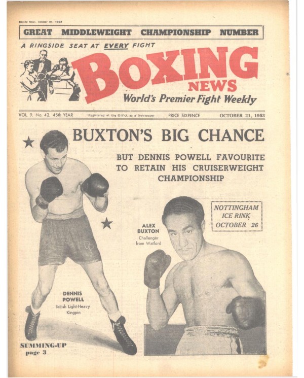 Boxing News magazin 21.10.1953 Download pdf