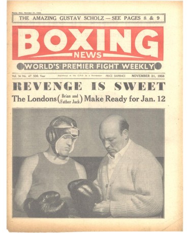 Boxing News magazine 21.11.1958 Download pdf