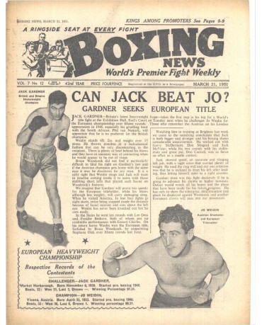 Boxing News magazine 21.3.1951 Download pdf