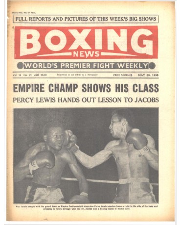 Boxing News magazine 23.5.1958 Download pdf