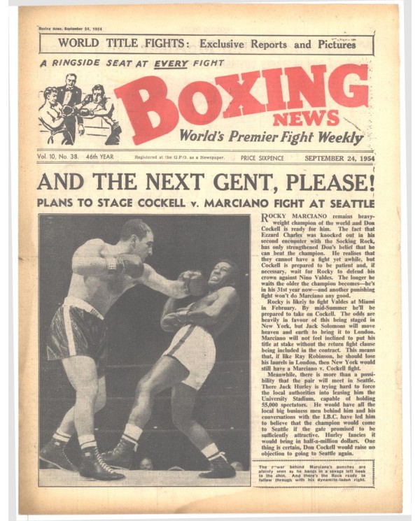 Boxing News magazin 24.9.1954 Download pdf