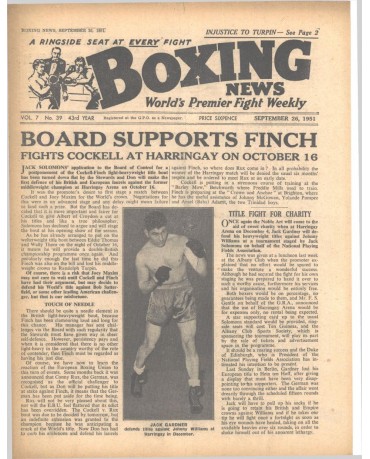 Boxing News magazine 26.9.1951 Download pdf
