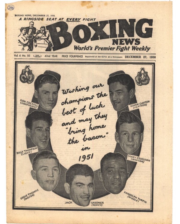 Boxing News magazine 27.12.1950 Download pdf
