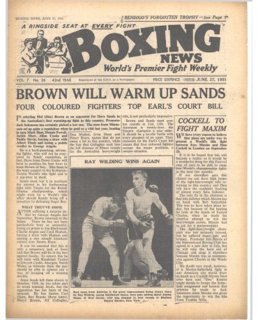 Boxing News magazine 27.6.1951 Download pdf