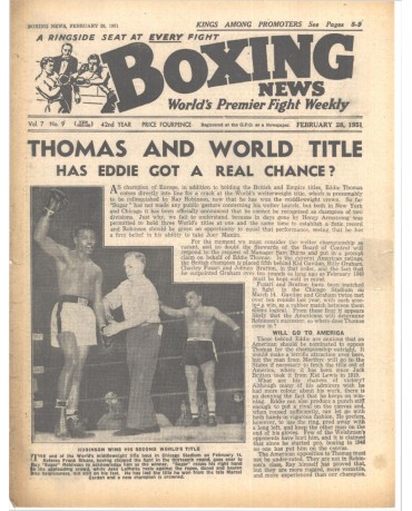Boxing News magazine 28.2.1951 Download pdf