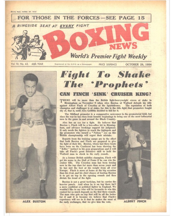 Boxing News magazin 29.10.1954 Download pdf