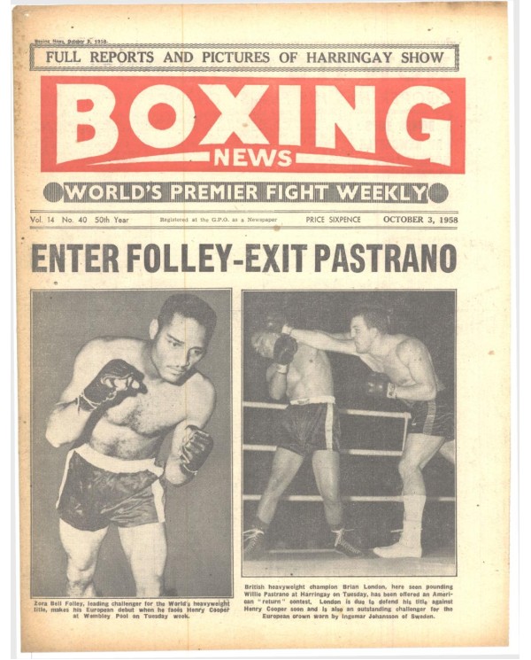 Boxing News magazin 3.10.1958 Download pdf