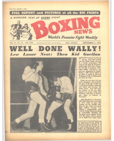 Boxing News magazin 3.9.1954 Download pdf