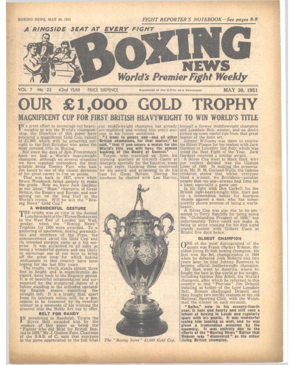 Boxing News magazine 30.5.1951 Download pdf