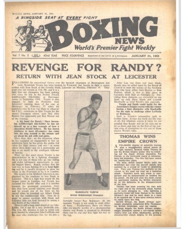 Boxing News magazine 31.1.1951 Download pdf
