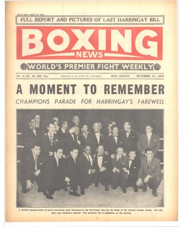 Boxing News magazine 31.10.1958 Download pdf