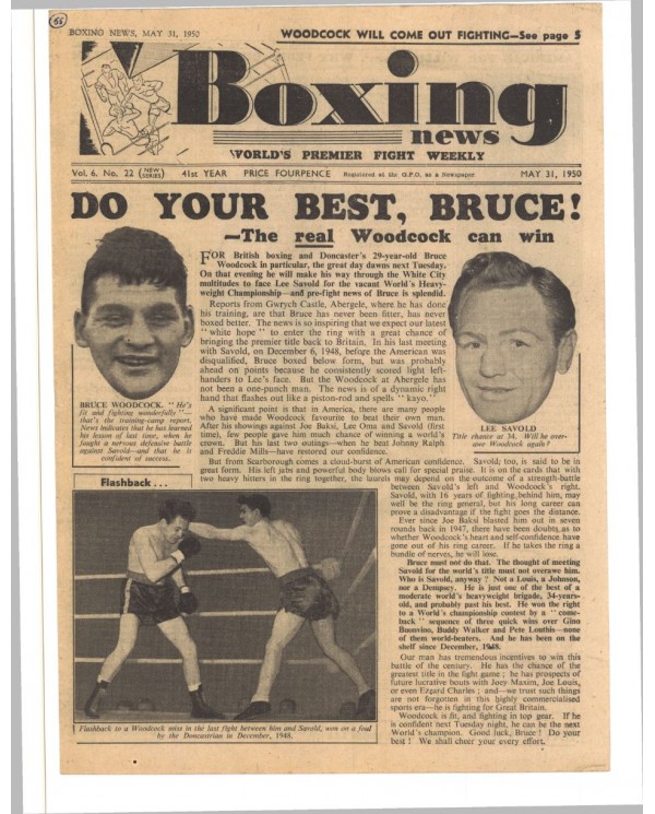 Boxing News magazine 31.5.1950 Download pdf
