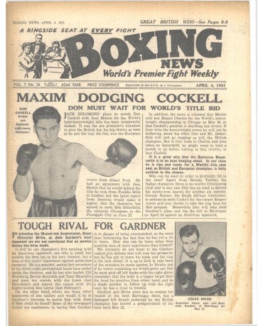 Boxing News magazin 4.4.1951 Download pdf
