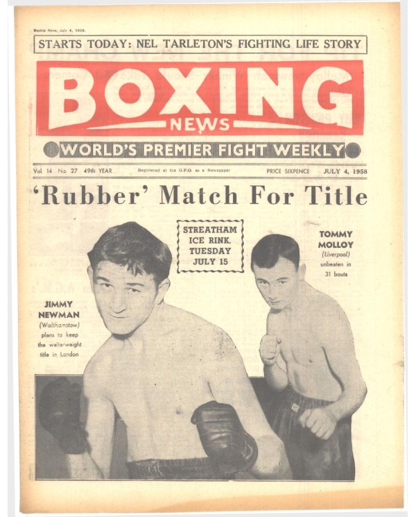 Boxing News magazine 4.7.1958 Download pdf