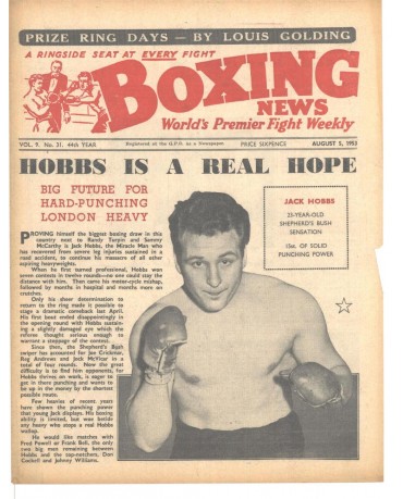 Boxing News magazin 5.8.1953 Download pdf