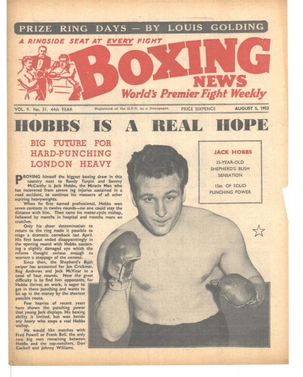 Boxing News magazin 5.8.1953 Download pdf