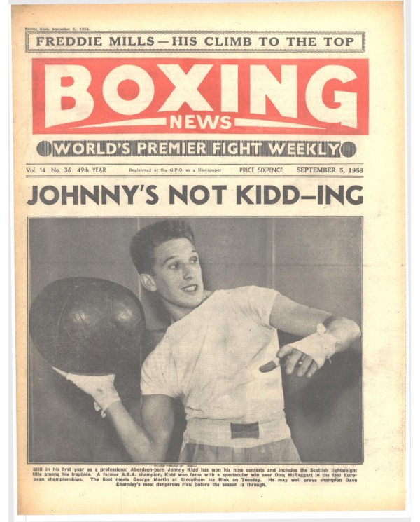 Boxing News magazine 5.9.1958 Download pdf