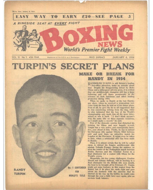 Boxing News magazin 6.1.1954 Download pdf