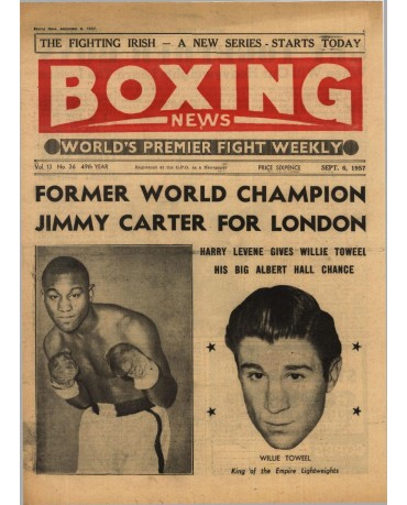 Boxing News magazine 6.9.1957 Download pdf