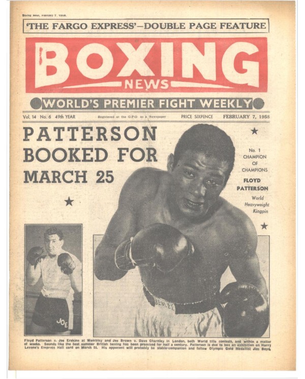 Boxing News magazine 7.2.1958 Download pdf
