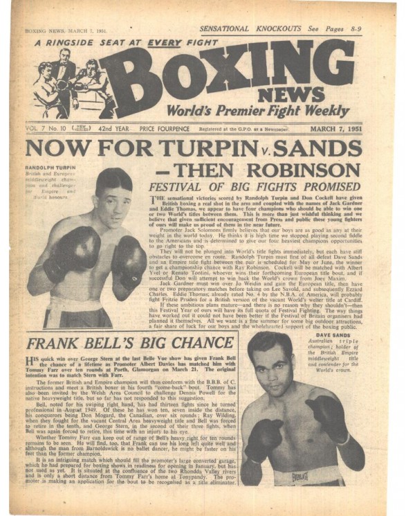 Boxing News magazin 7.3.1951 Download pdf