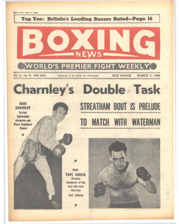 Boxing News magazine 7.3.1958 Download pdf